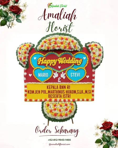 Papan Bunga Pernikahan Halim